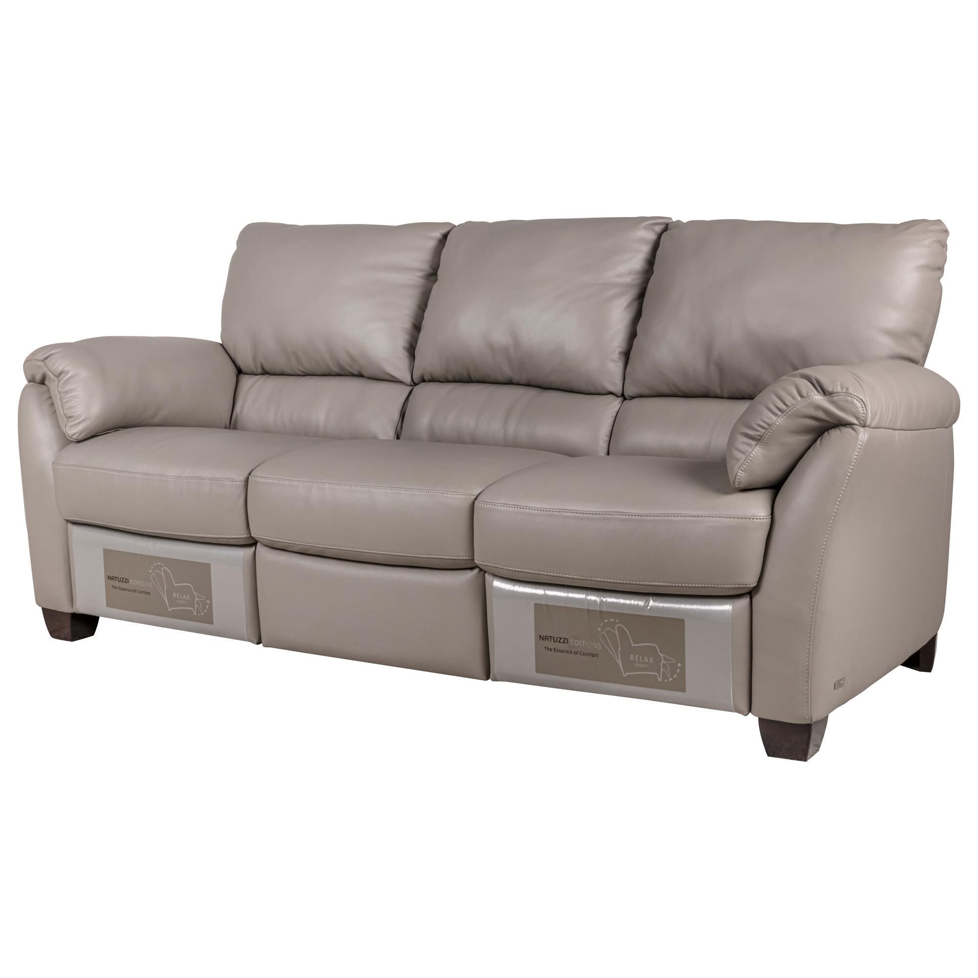Natuzzi leather power shop reclining sofa