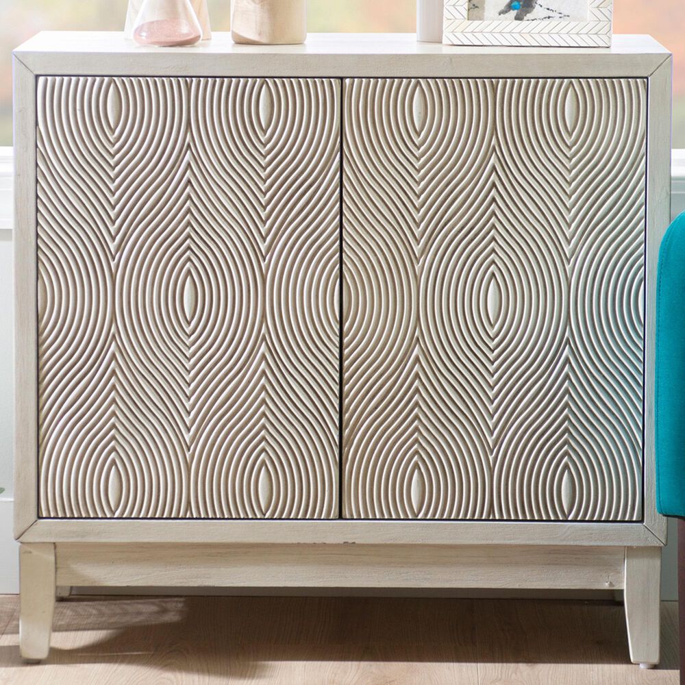 Linon Home Decor Jennison 2-Door Accent Cabinet in Antique White, , large