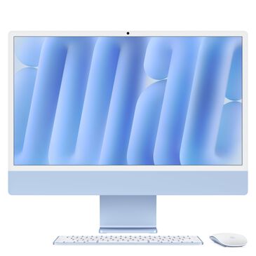 Apple 24-Inch iMac with Retina 4.5K display: Apple M4 Chip with 8-core CPU and 8-core GPU 16GB Unified Memory, 256GB SSD in Blue (Latest Model), , large