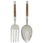 Maple and Jade 22" x 7" Kitchen Utensils Wall Decor in Brown and Silver (Set of 2), , large