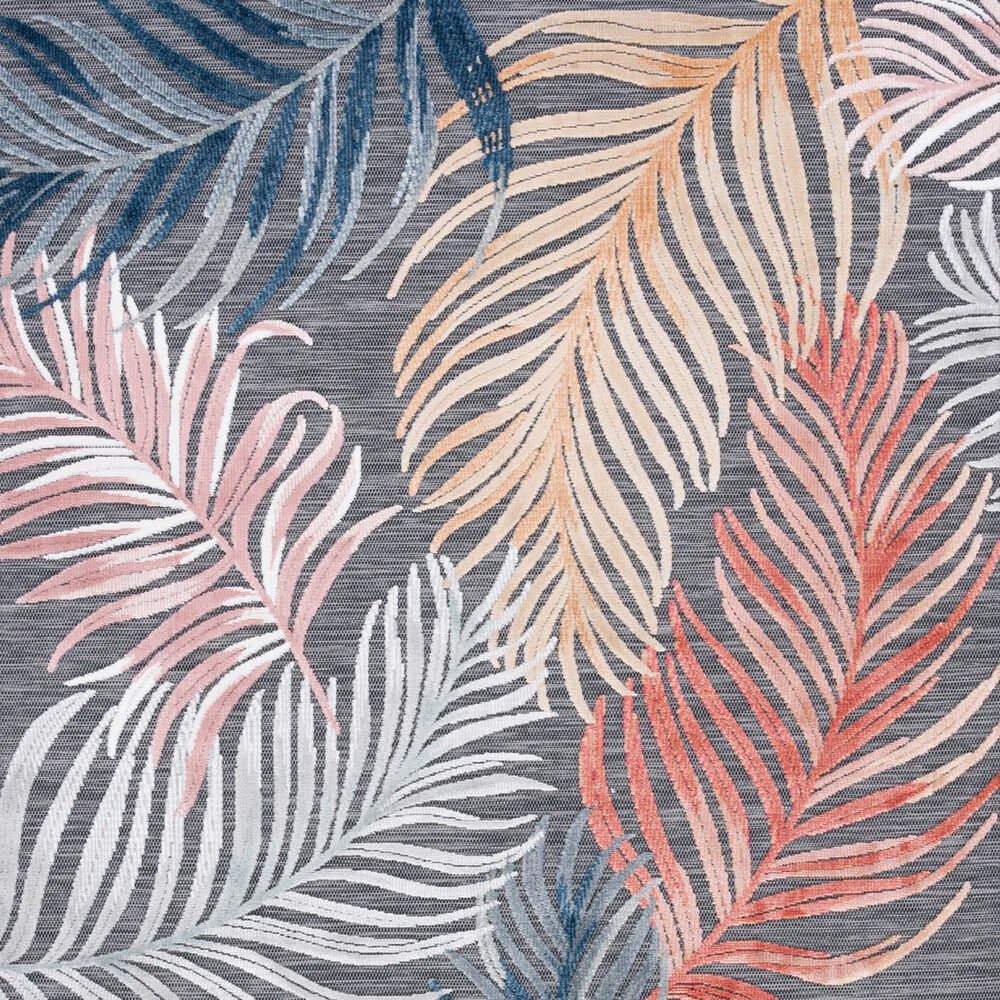 Safavieh Cabana CBN445H 4&#39; x 6&#39; Black and Rust Indoor/Outdoor Area Performance Rug, , large