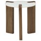 Ashley Isanti Round End Table in White and Brown, , large