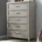 Belle Furnishings Belmar 5 Drawer Chest in Washed Taupe and Silver Champagne, , large