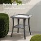 HOMLUX 5-Piece Outdoor Conversation Set in Dark Gray, , large