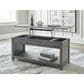 Ashley Freedan Lift-Top Coffee Table in Grayish Brown, , large