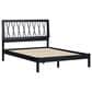 Walker Edison Cama X Spindle Full Platform Bed in Black, , large