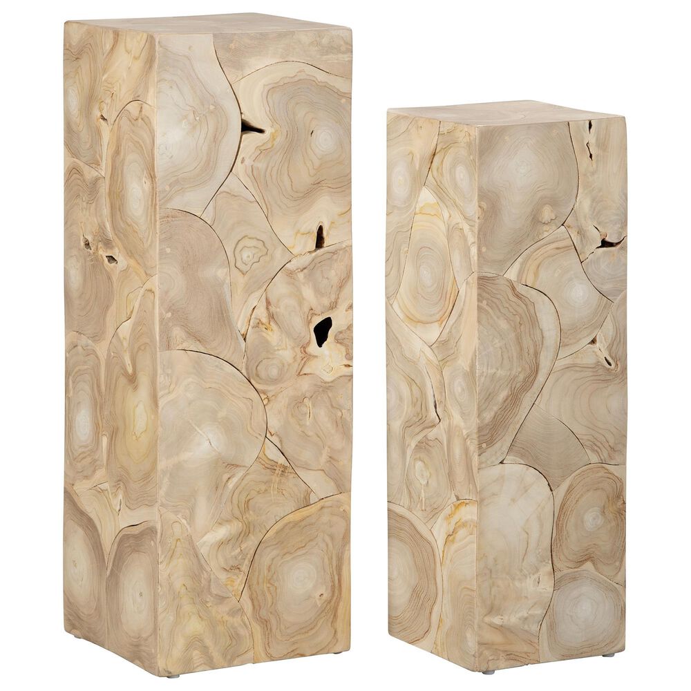 Crestview Collection Jackson 2-Piece Pedestal Table Set in Natural, , large