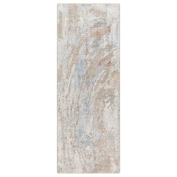 Surya Brunswick Cream, Tan, Taupe, Light Slate, Blue and Seafoam 2"7" x 10" Runner, , large