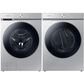 Samsung Bespoke Laundry Pair with 6.1 Cu. Ft. Front Load Washer and 7.6 Cu. Ft. Gas Dryer in Silver Steel, , large