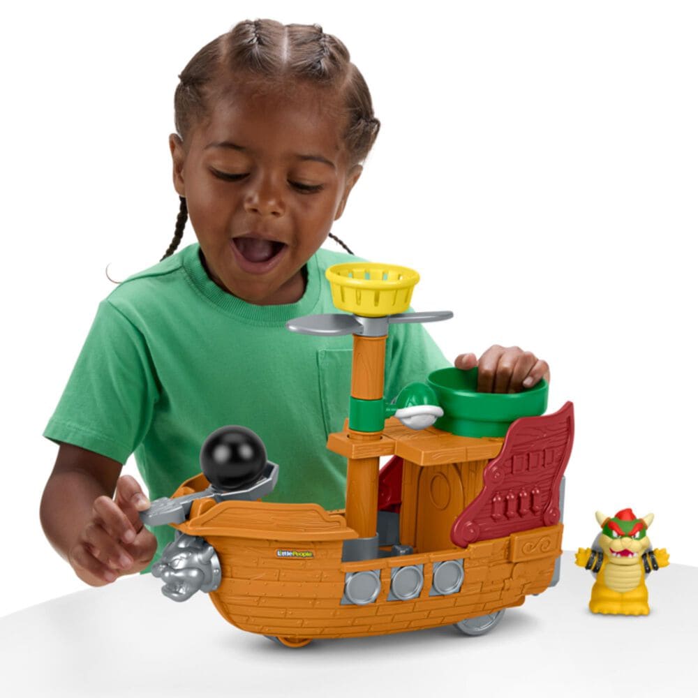 Fisher Price My Mario Bowser's Airship Playset with Figure, , large