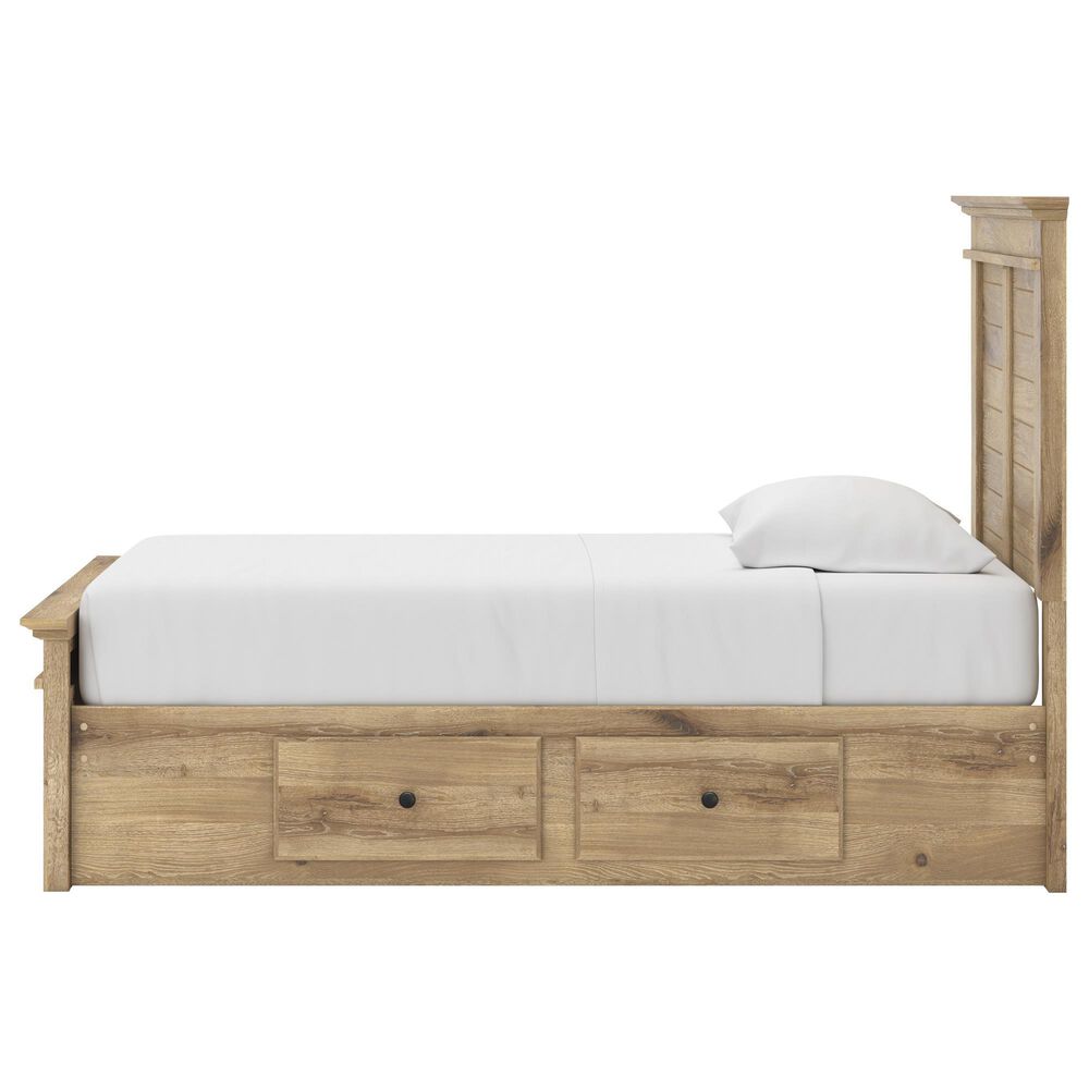 Ashley Makidern Twin Storage Bed with Four Drawers in Tan, , large