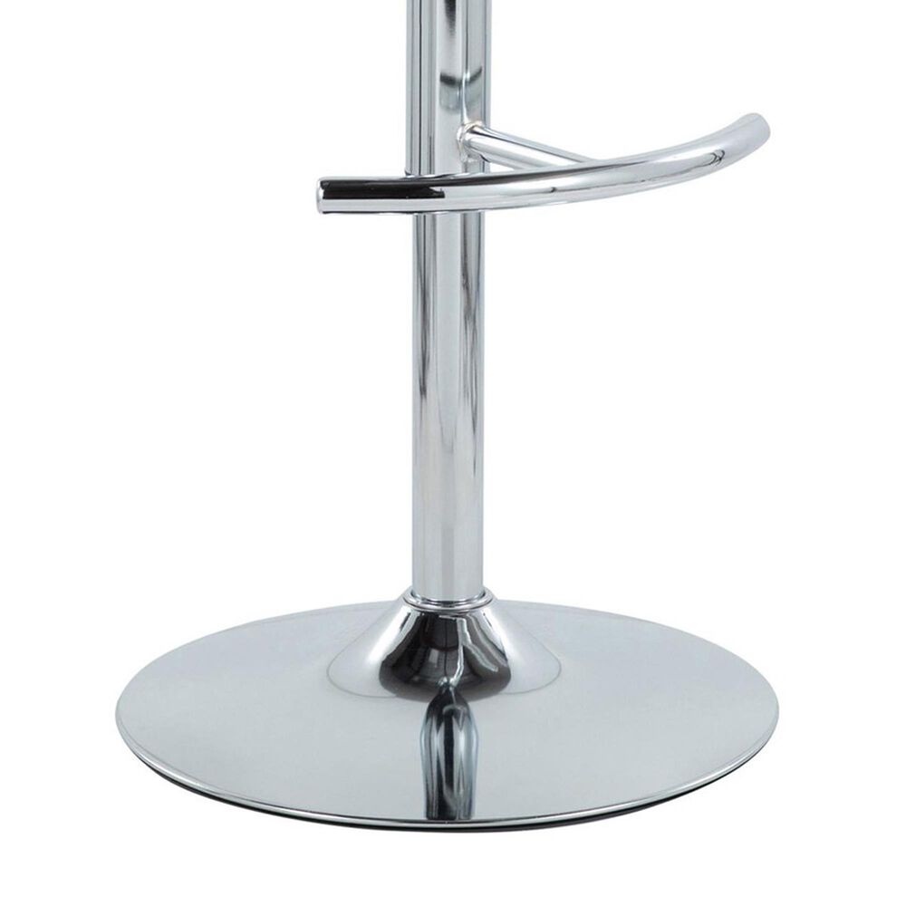 LumiSource Renee Adjustable Swivel Bar Stool with Cream Fabric Upholstery in Chrome (Set of 2), , large