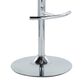 LumiSource Renee Adjustable Swivel Bar Stool with Cream Fabric Upholstery in Chrome (Set of 2), , large