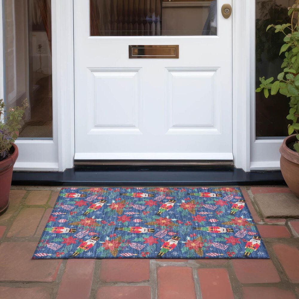 Dalyn Rug Company Wonderland WN30 1&#39;8&quot; x 2&#39;6&quot; Navy Indoor/Outdoor Area Rug, , large