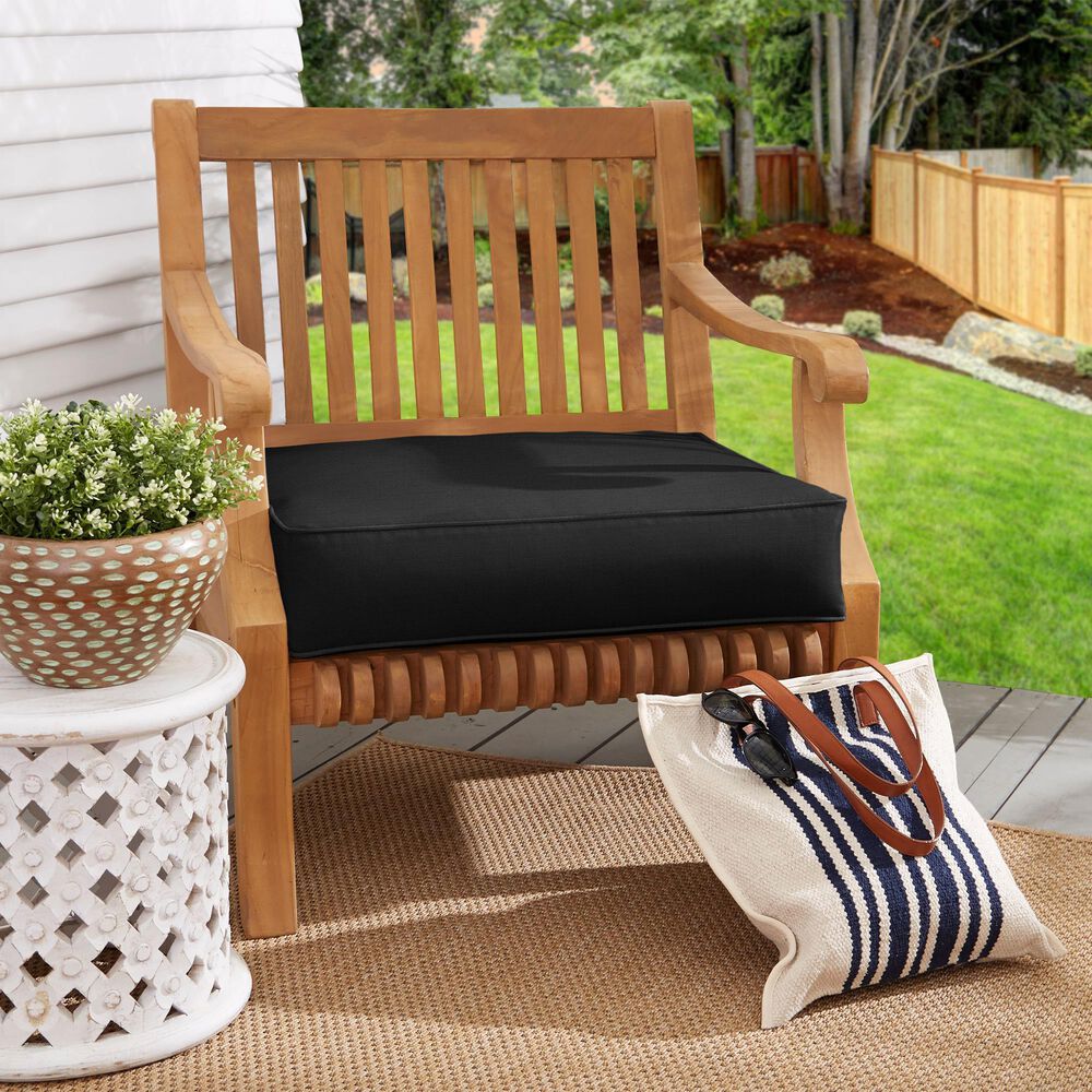 Sorra Home Sunbrella 22.5" Deep Seating Cushion in Canvas Black, , large