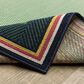 Oriental Weavers Havana Geometric Green and Navy 7"10" x 10" Indoor/Outdoor Area Rug, , large