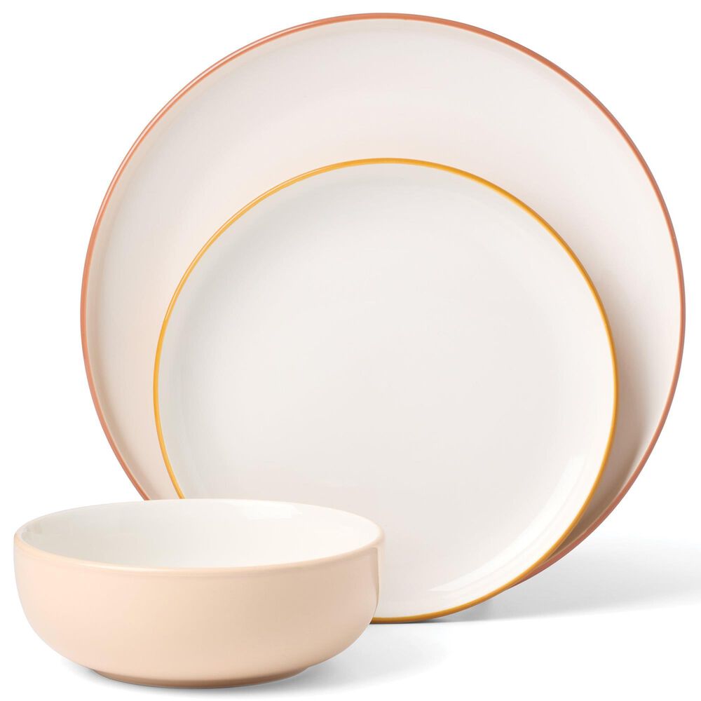 Oneida 24/7 Colors 12-Pice Dinnerware Set in Sun, , large