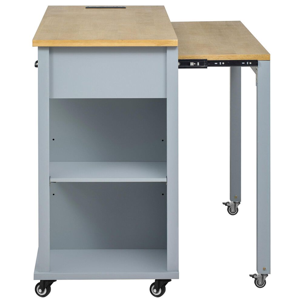 HOMLUX 47-inch Kitchen Island  in Grey Blue, , large