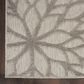 Nourison Aloha 6" x 9" Silver and Grey Indoor/Outdoor Area Rug, , large