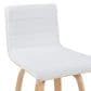 Armen Living Vienna Swivel Bar Height Stool with Snow White Upholstery in Patterned Oak, , large