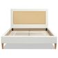 Hearth and Haven Haley Queen Platform Bed with Antique White Upholstery in Natural, , large