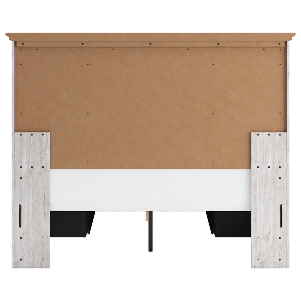 Ashley Makidern 4 Piece Queen Storage Bedroom Set with Four Drawers in Whitewash, , large