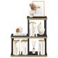 HOMLUX 3-Cube Display Bookshelf in Americano and Black, , large