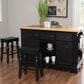 Linon Home Decor Pennfield Kitchen Island in Natural and Black Sand, , large