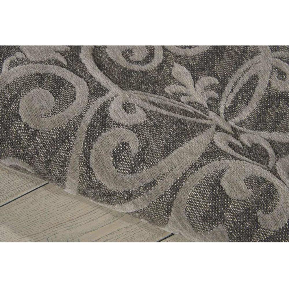 Nourison Damask DAS01 2&#39;3&quot; x 3&#39;9&quot; Grey Area Rug, , large
