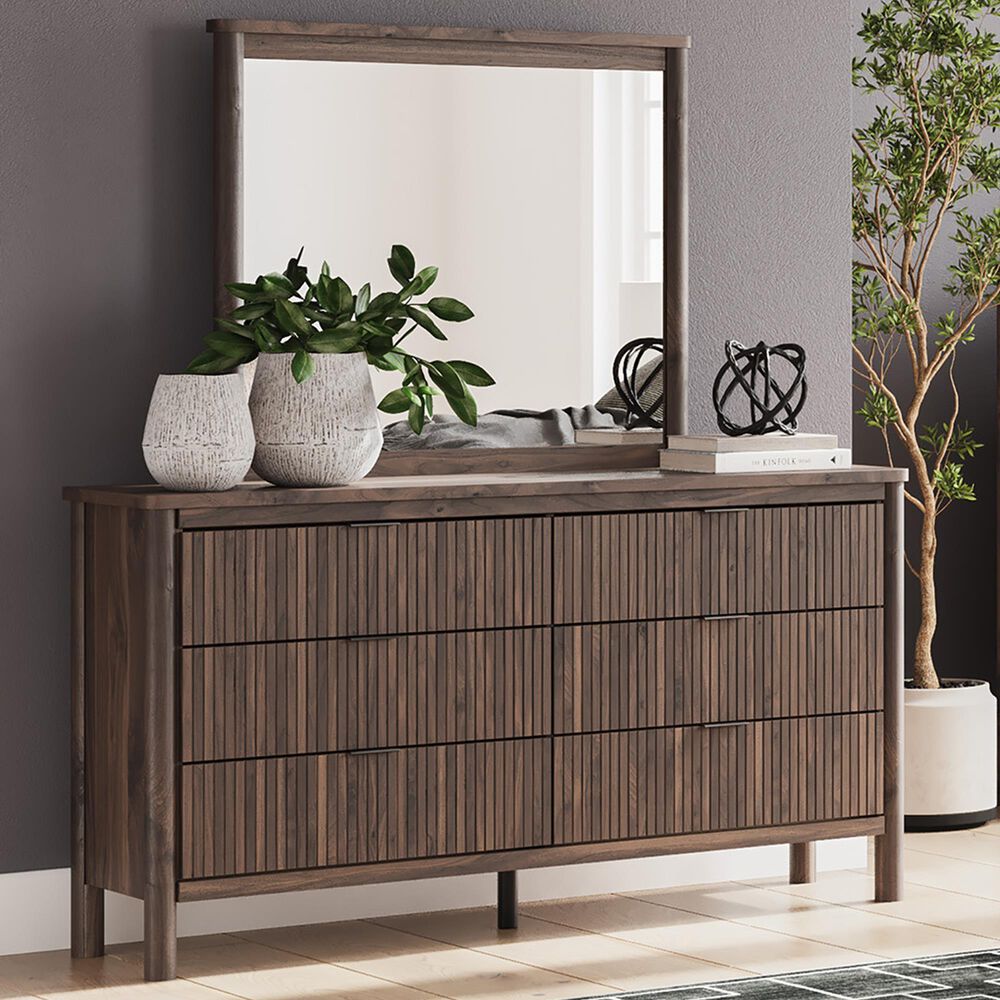 Ashley Pamytta Dresser and Mirror in Rich Brown, , large