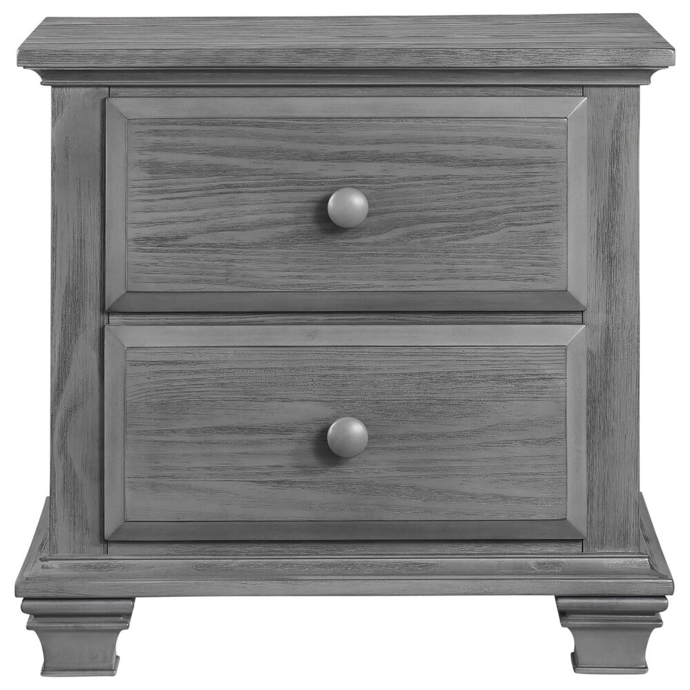 Oxford Baby Kenilworth 2Drawer Nightstand in Graphite Gray NFM