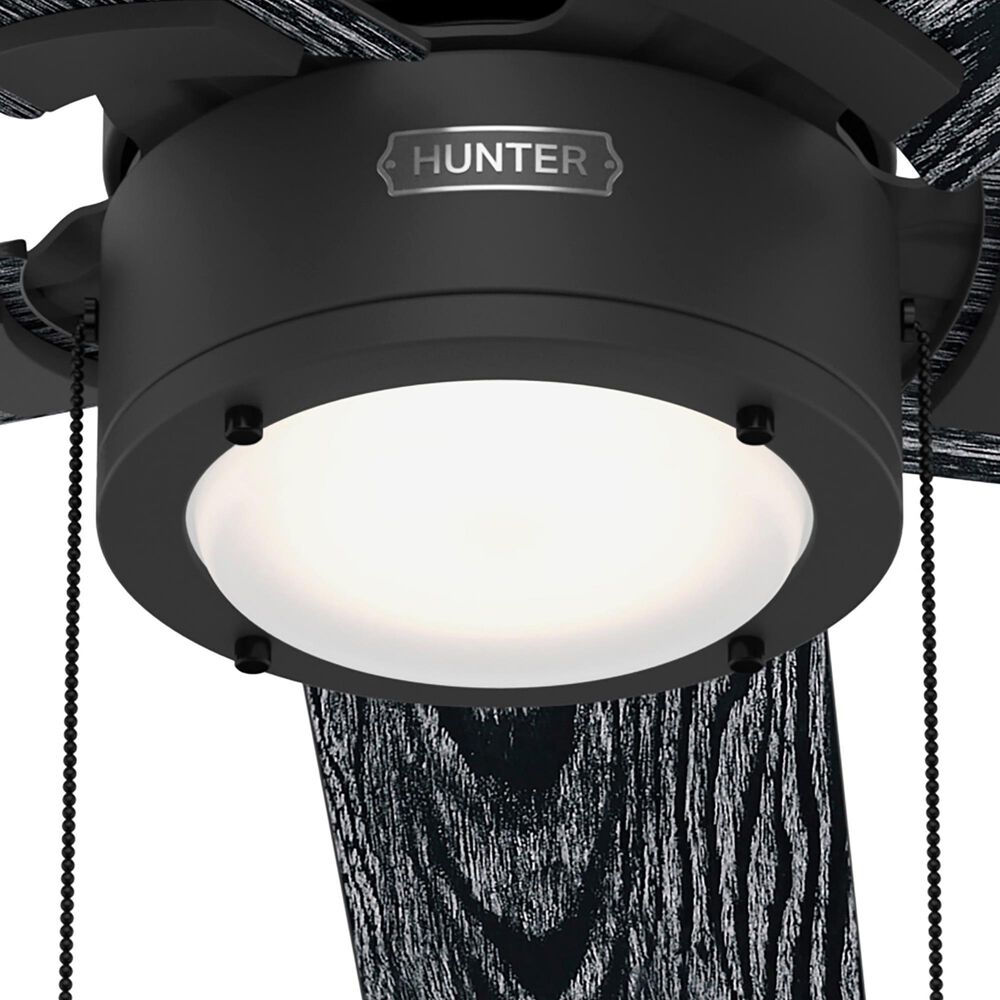 Hunter Erling 44&quot; Ceiling Fan with LED Light in Matte Black, , large