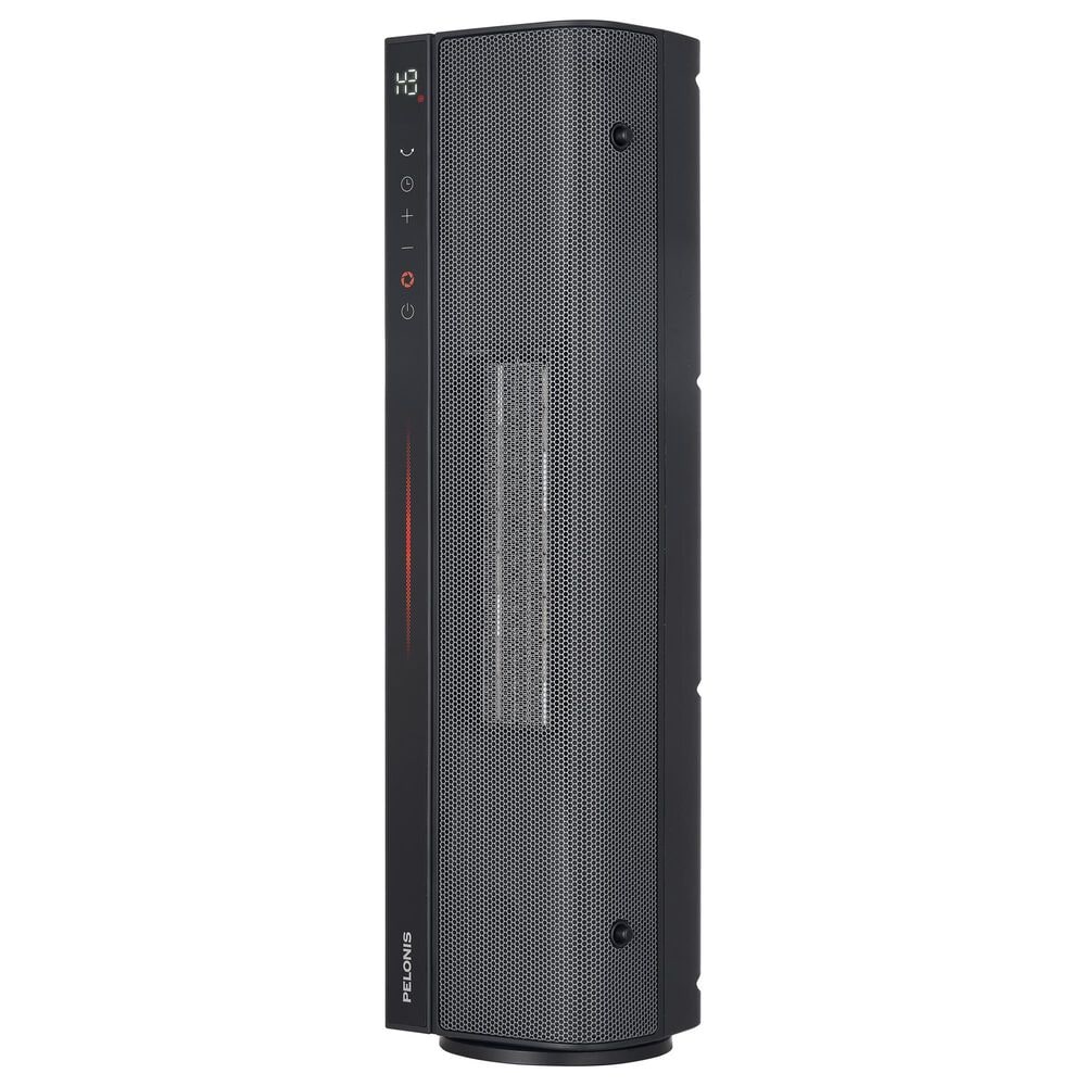 Pelonis 22" Ceramic Tower Dual Flex Heater with Thermostat in Black, , large