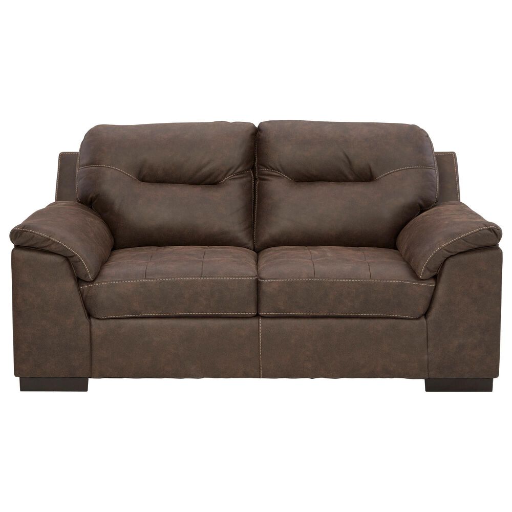 Ashley Maderla Loveseat in Walnut Brown, , large