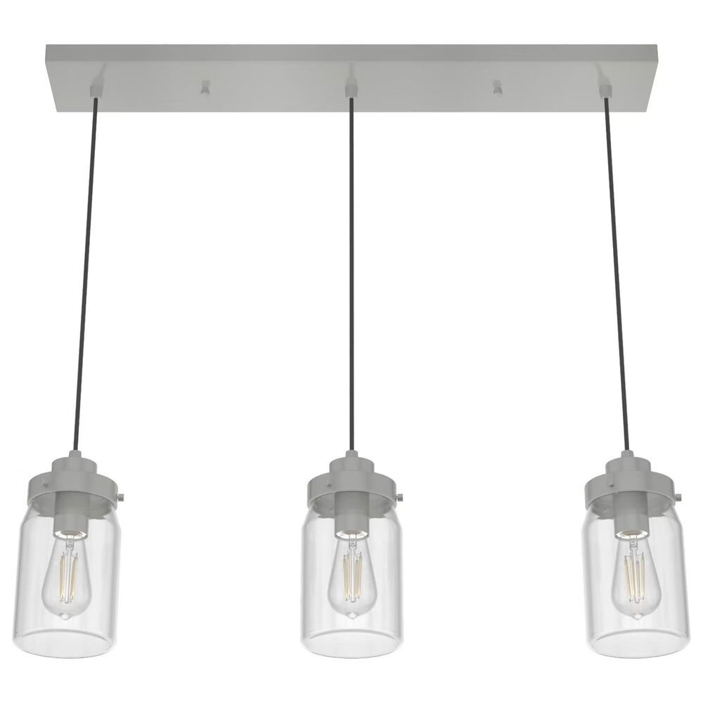 Hunter Devon Park 3-Light Linear Cluster in Brushed Nickel, , large