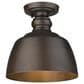 Golden Lighting Holmes Flush Mount in Rubbed Bronze, , large