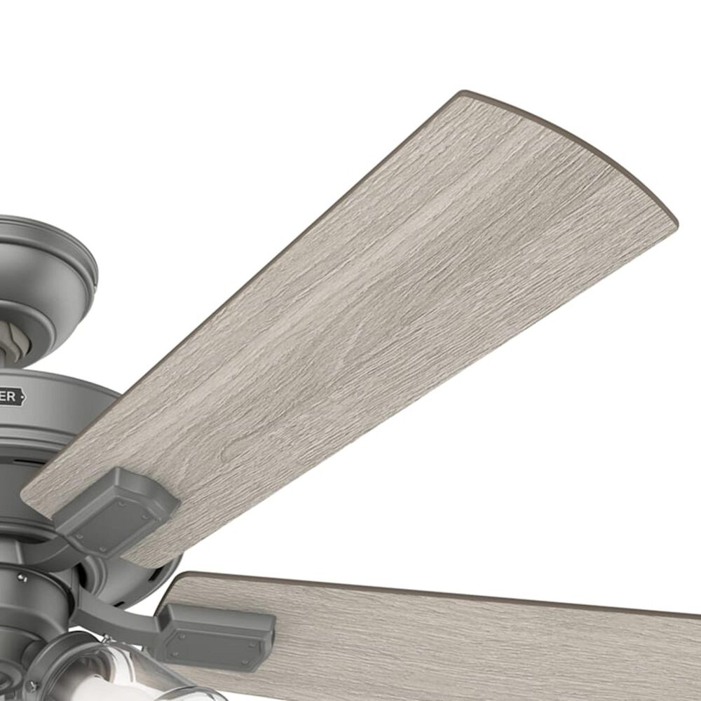 Hunter Crestfield 52&quot; Pull Chain Ceiling Fan with LED Lights in Matte Silver, , large