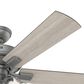 Hunter Crestfield 52" Pull Chain Ceiling Fan with LED Lights in Matte Silver, , large