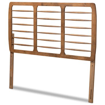 Baxton Studio Carolyn Full Slat Headboard in Ash Walnut, , large