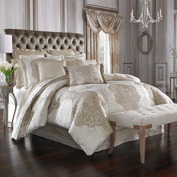 J. Queen New York La Scala 4-Piece Queen Comforter Set in Gold, , large