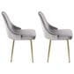 LumiSource Marcel Side Chair with Silver Velvet Cushion in Gold (Set of 2), , large