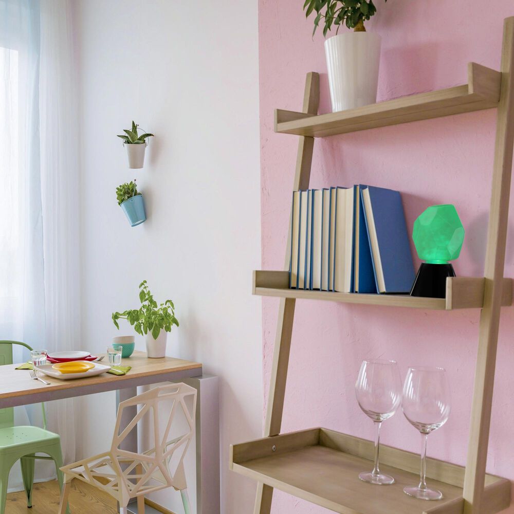 Enhance Tabletop Crystal Lamp with Swirling RGB Lighting in Multicolor, , large