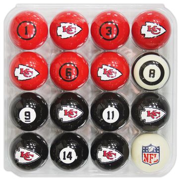 Imperial International NFL Kansas City Chiefs Billiard Balls with Numbers in Red, , large