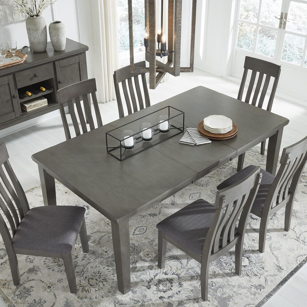 Ashley Hallanden 6-Piece Rectangular Dining Set in Antiqued Gray, , large
