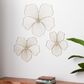 CosmoLiving by Cosmopolitan 26" x 27" Glam Flower Wall Decor in Gold (Set of 3), , large