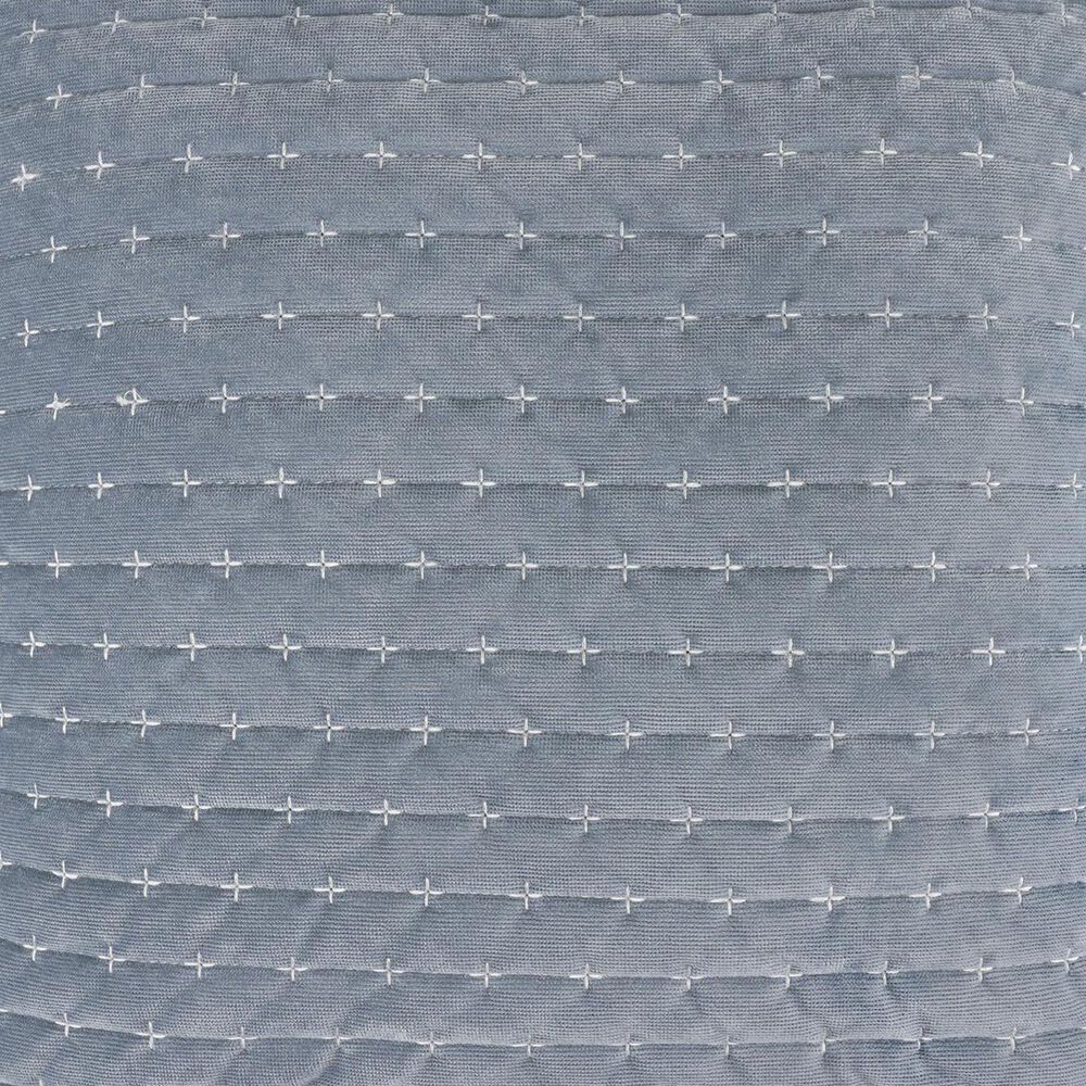 Levtex Velvet Stitch 20" Square Throw Pillow in Chambray, , large