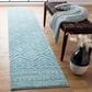 Safavieh Tulum 2" x 9" Turquoise and Ivory Runner, , large
