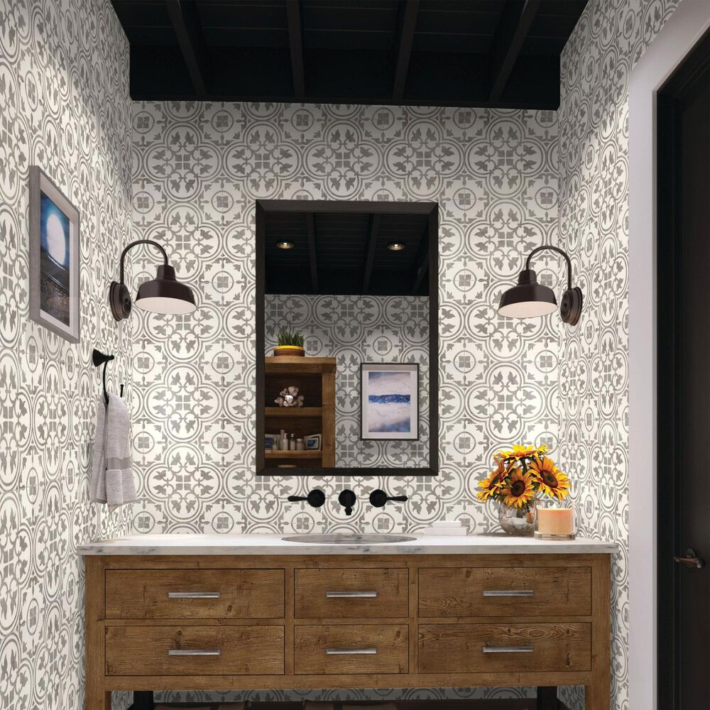 Dal-Tile Memoir Petal Grey 12&quot; x 12&quot; Ceramic Tile, , large