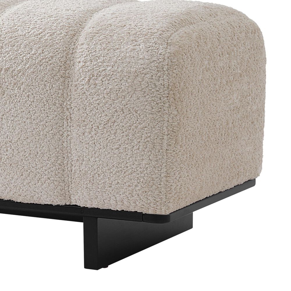 Hearth and Haven 64" Upholstered Dining Bench with Tufted Design in Beige, , large