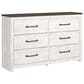 Ashley Gerridan 4 Piece King Bedroom Set in White and Gray, , large